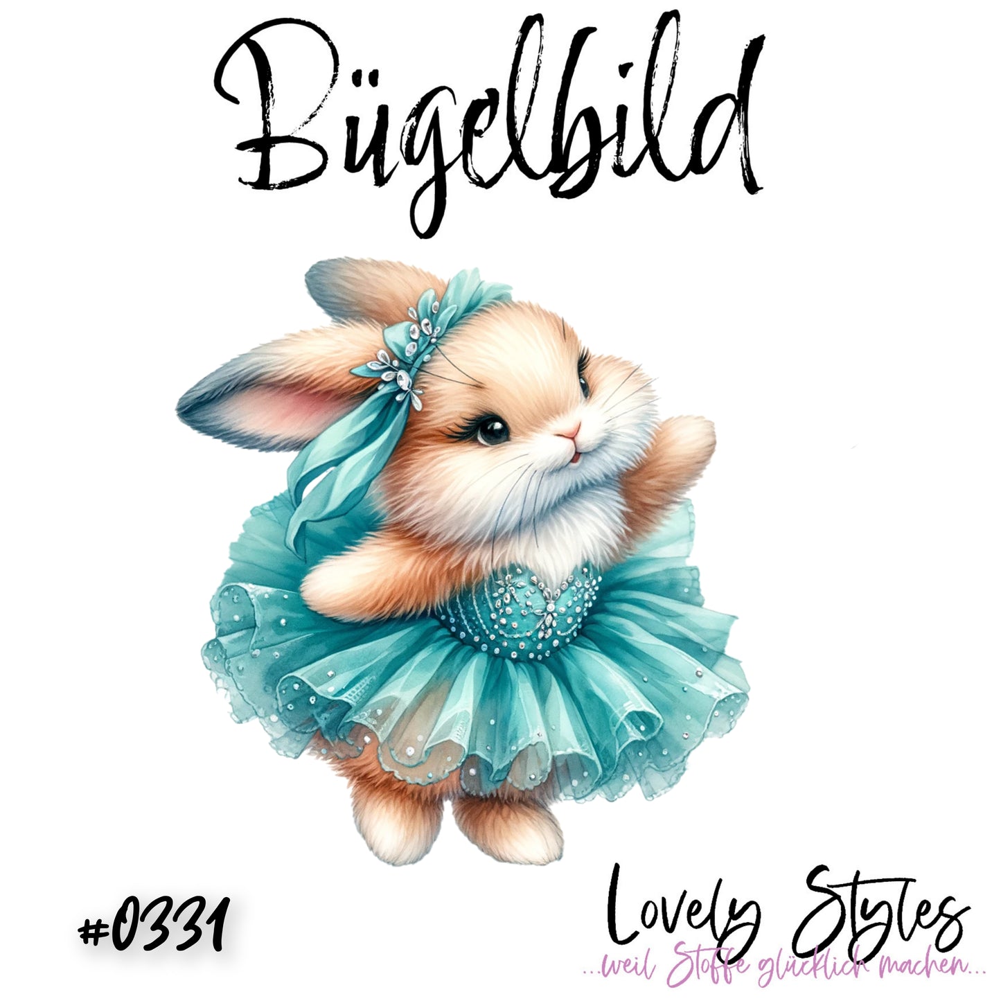 Bügelbild - Hase Tütü #0331