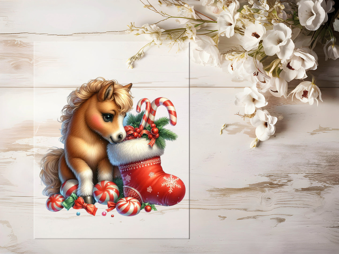 Bügelbild - X-Mas Pferd #0814