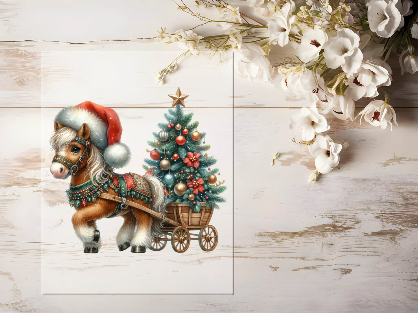 Bügelbild - X-Mas Pferd #0817