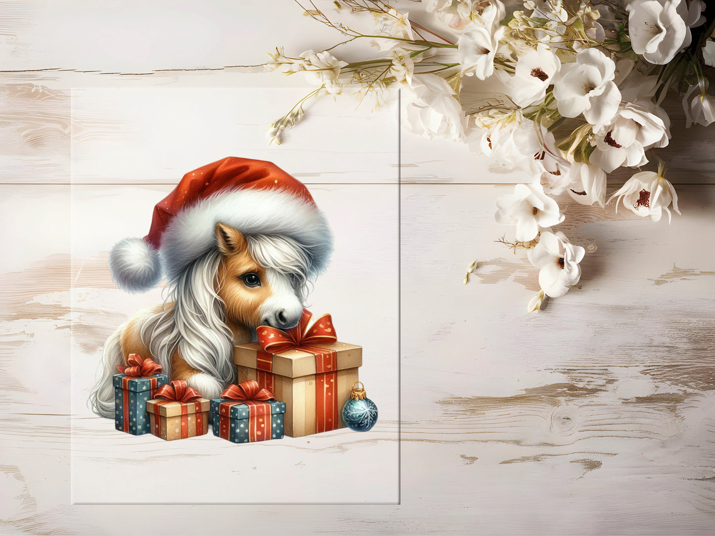 Bügelbild - X-Mas Pferd #0826