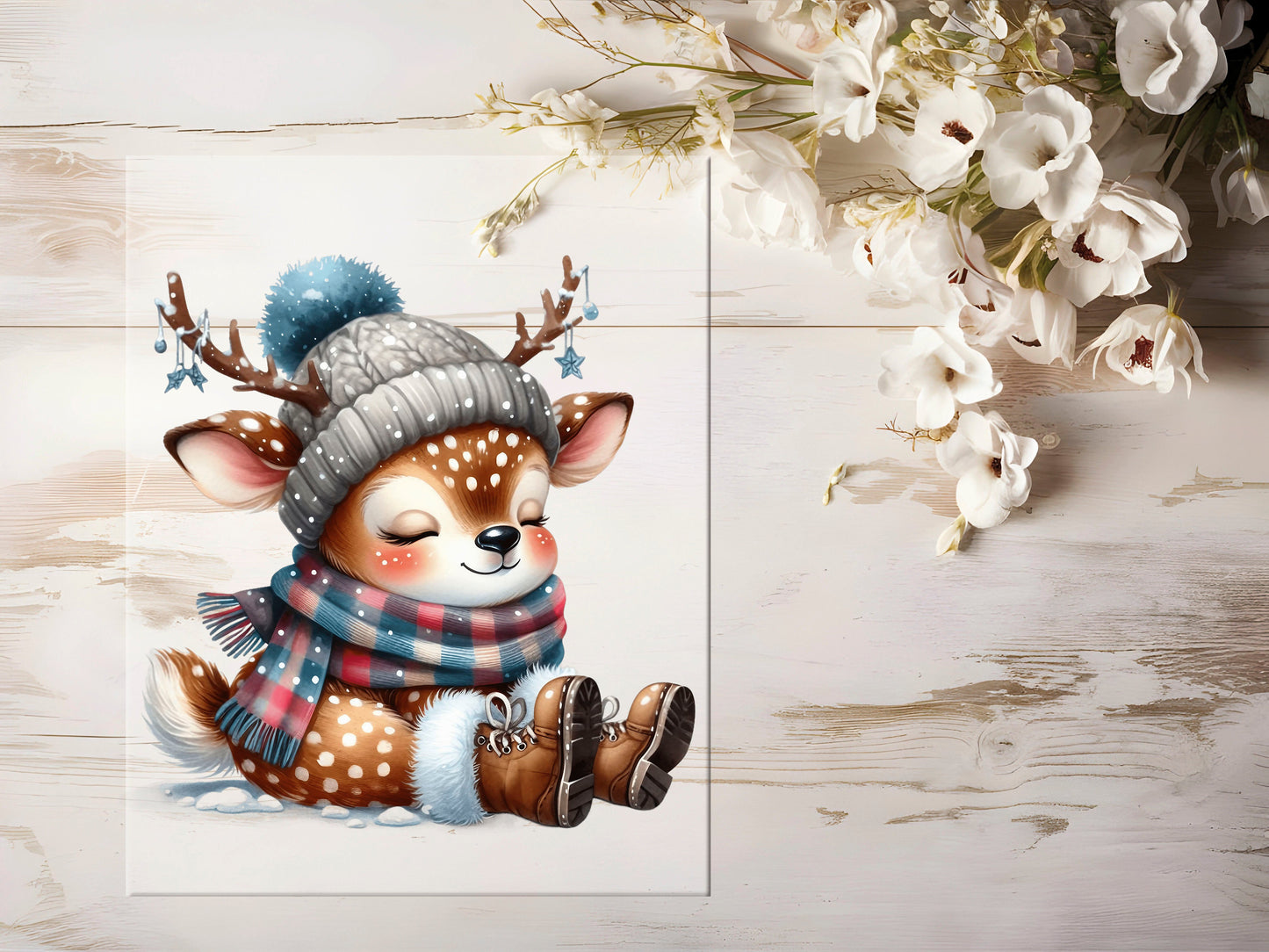 Bügelbild - Winter Reh #0950