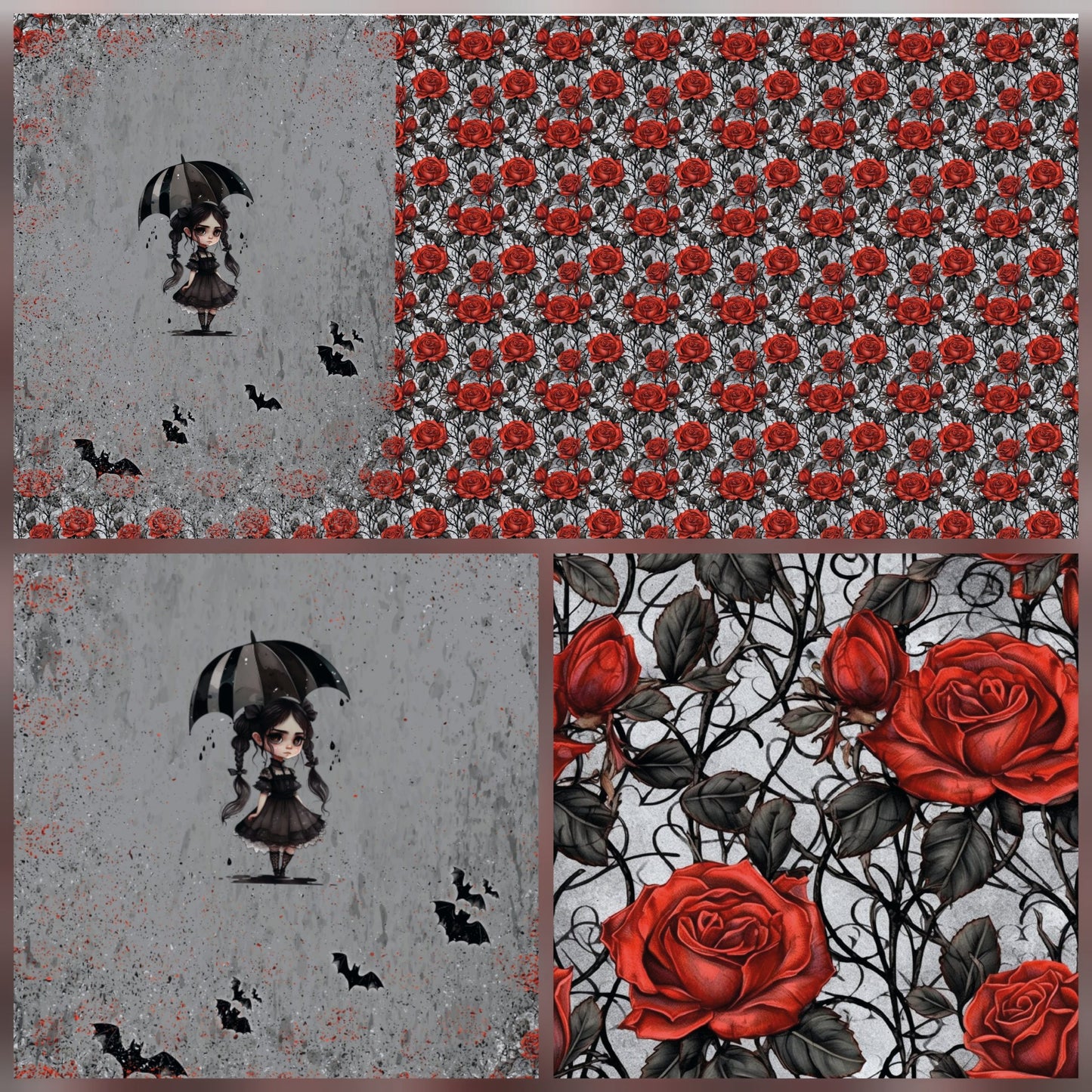 Halloween Mädchen mit Schirm