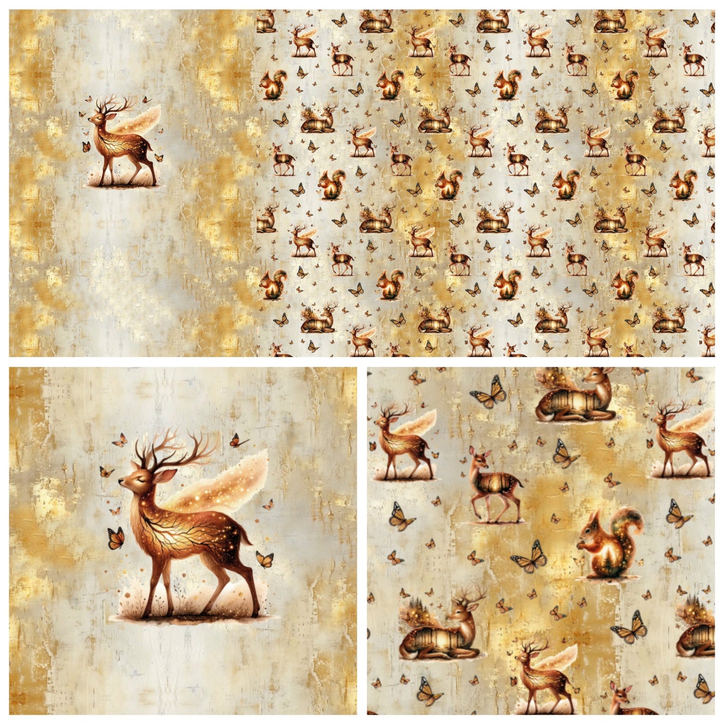 Grunge Waldtiere Gold - Reh