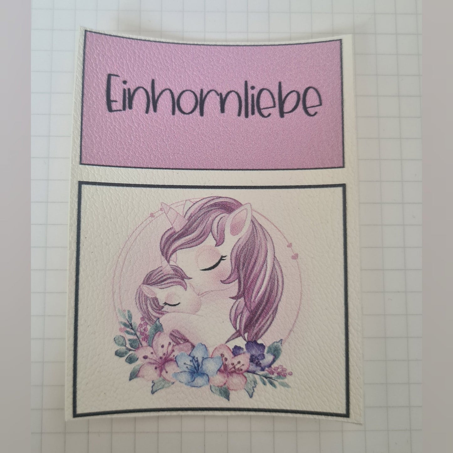 Kunstlederlabel Set - Einhornliebe