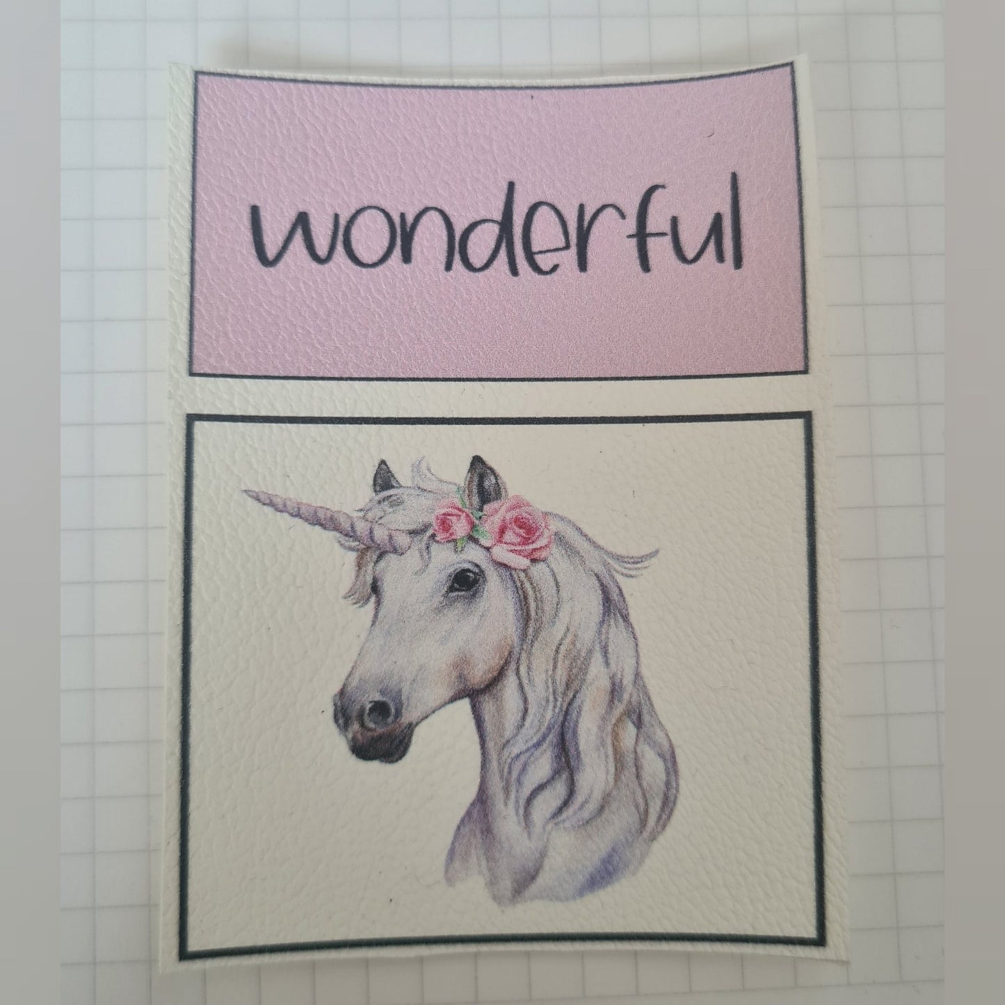 Kunstlederlabel Set - Wonderful Unicorn