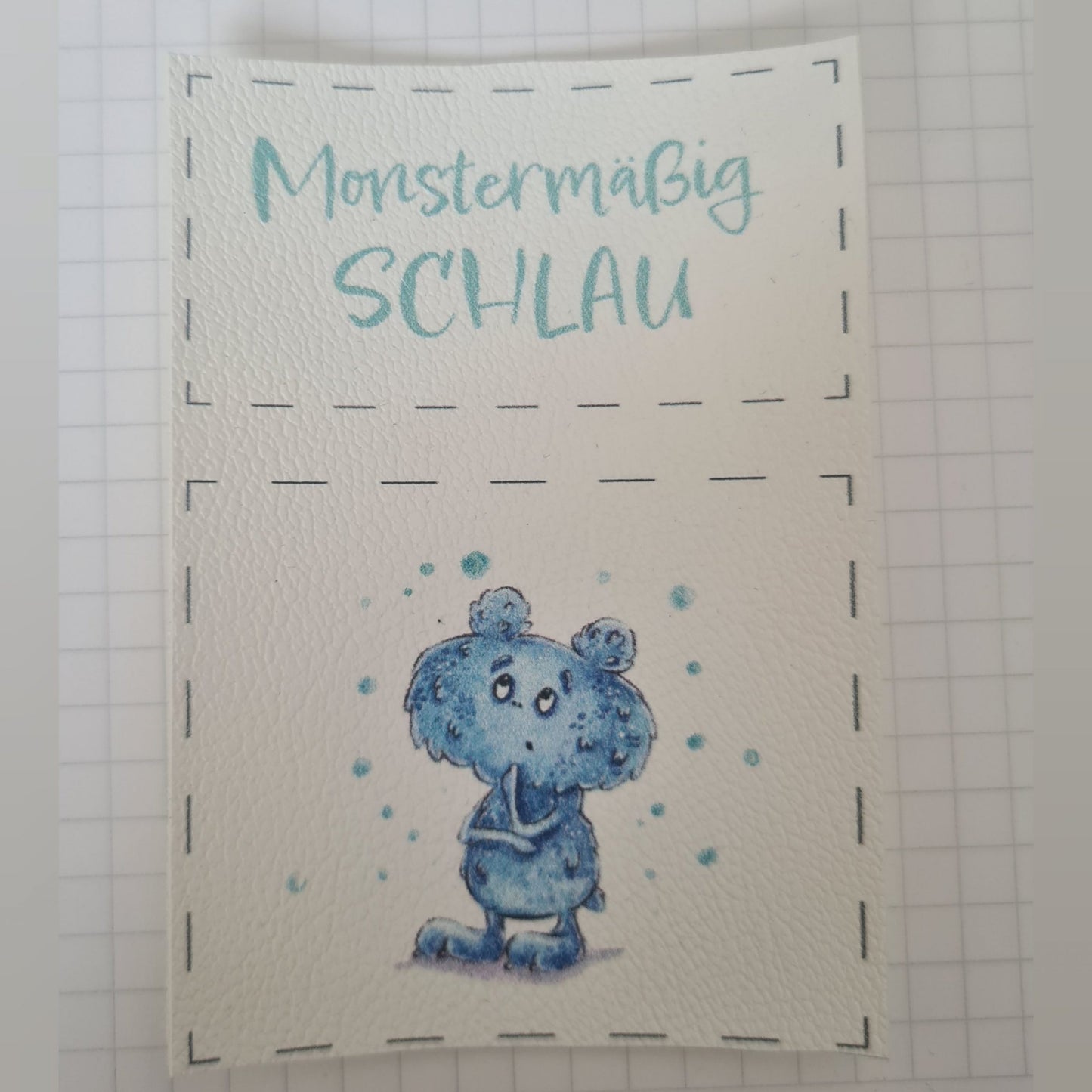Kunstlederlabel Set - Monstermäßig schlau