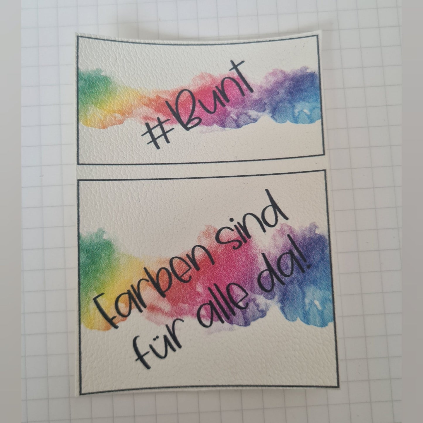 Kunstlederlabel Set - Bunt