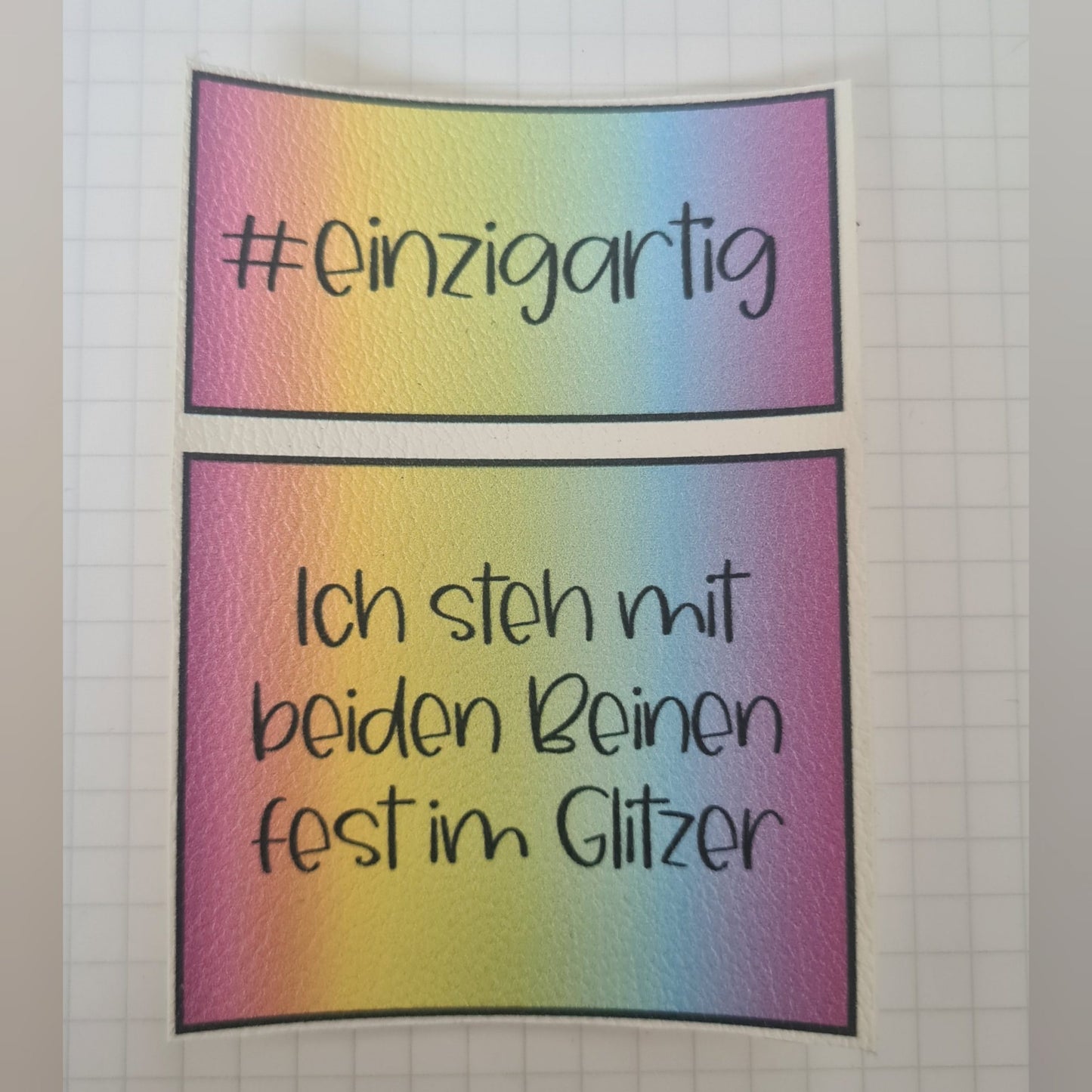 Kunstlederlabel Set - Einzigartig