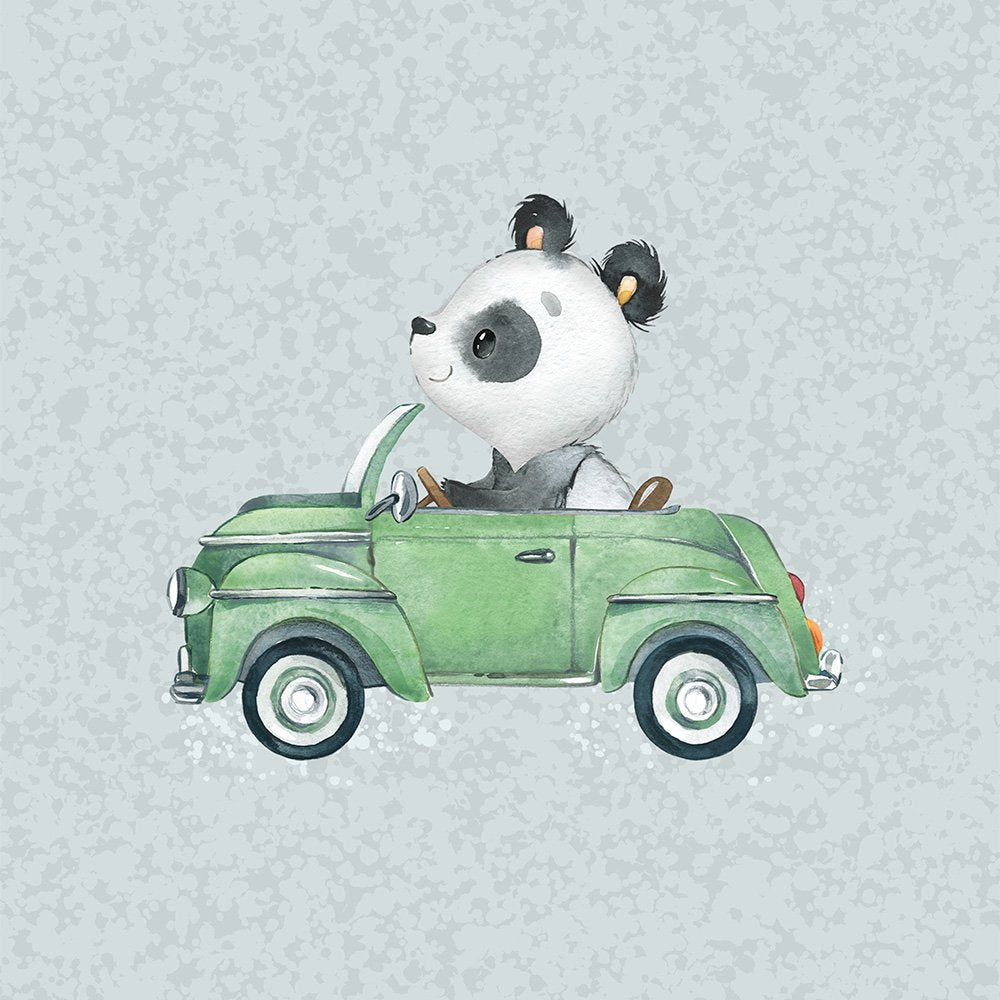 Sommersweat - Panel Wilde Fahrt Panda