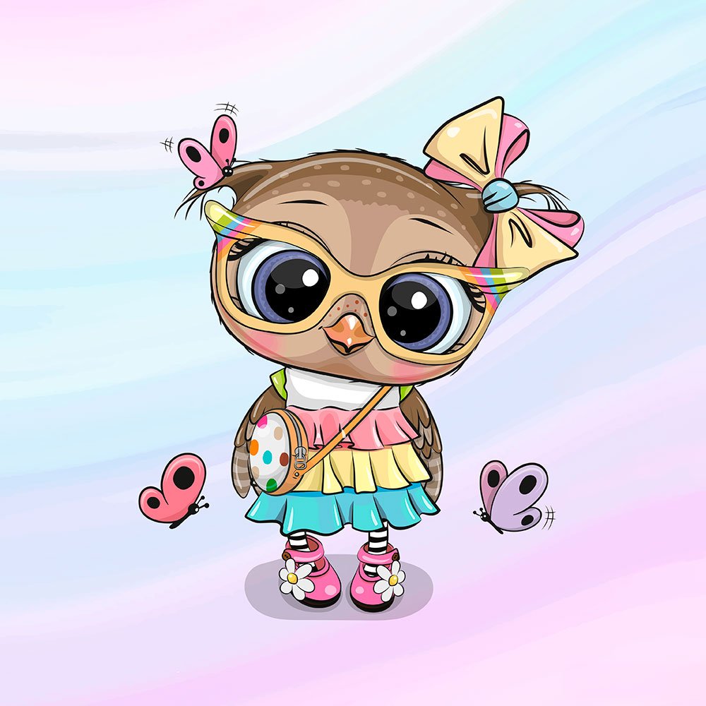 Sommersweat - Panel Twilight Eule