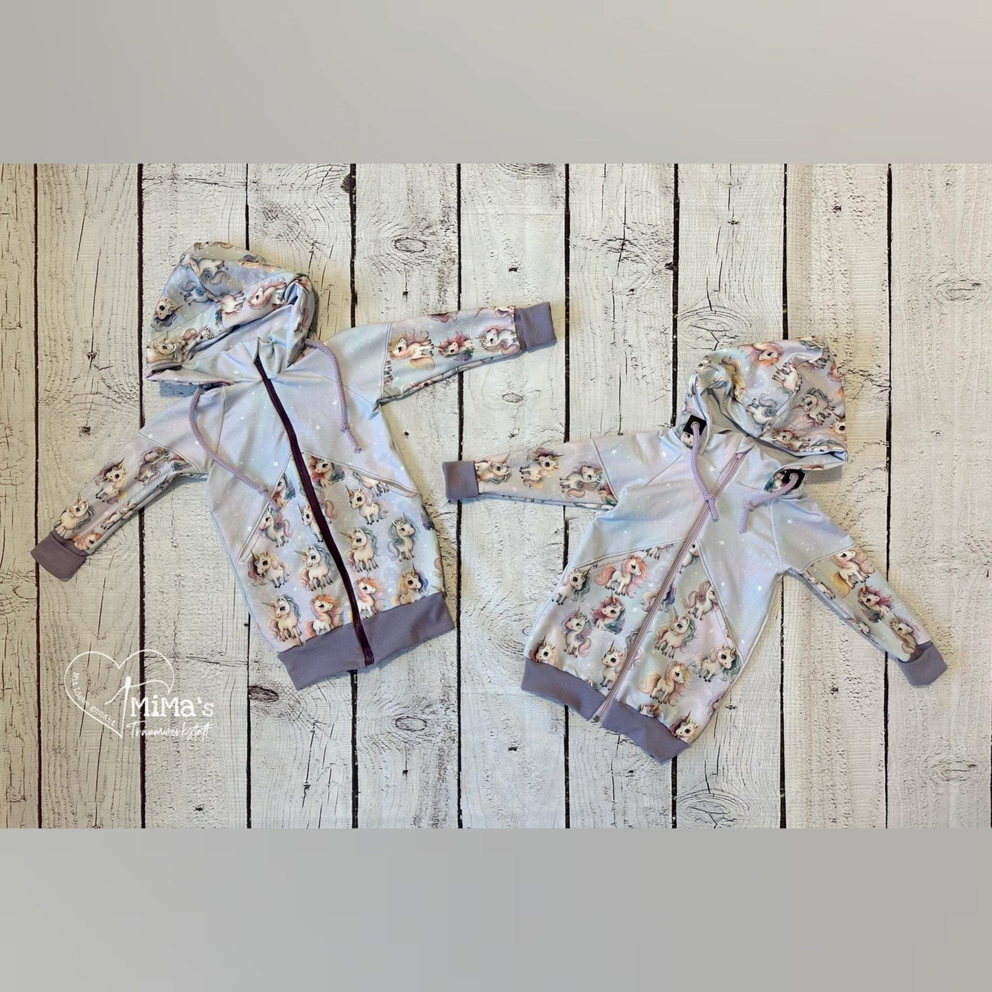 Sommersweat - Panel Einhornzauber Pastell