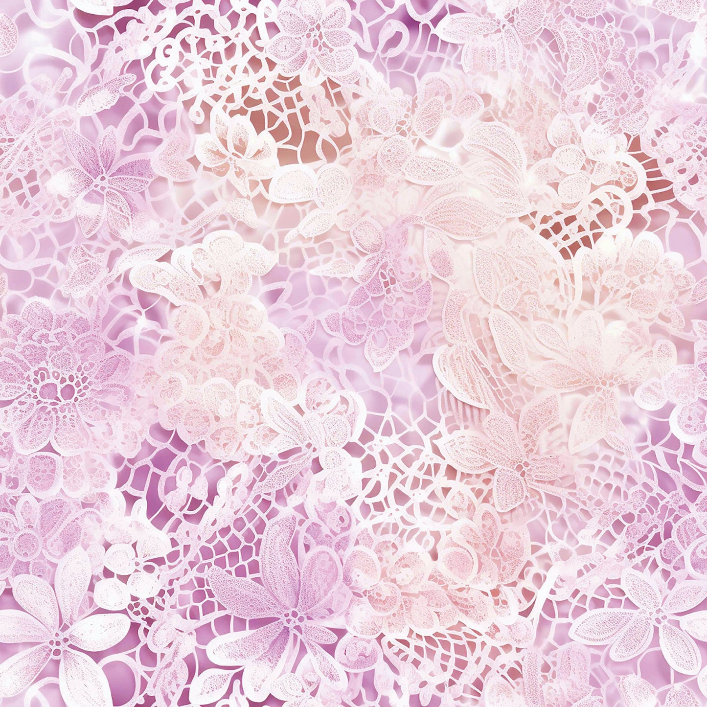 Jersey - Lace Flowers Lila