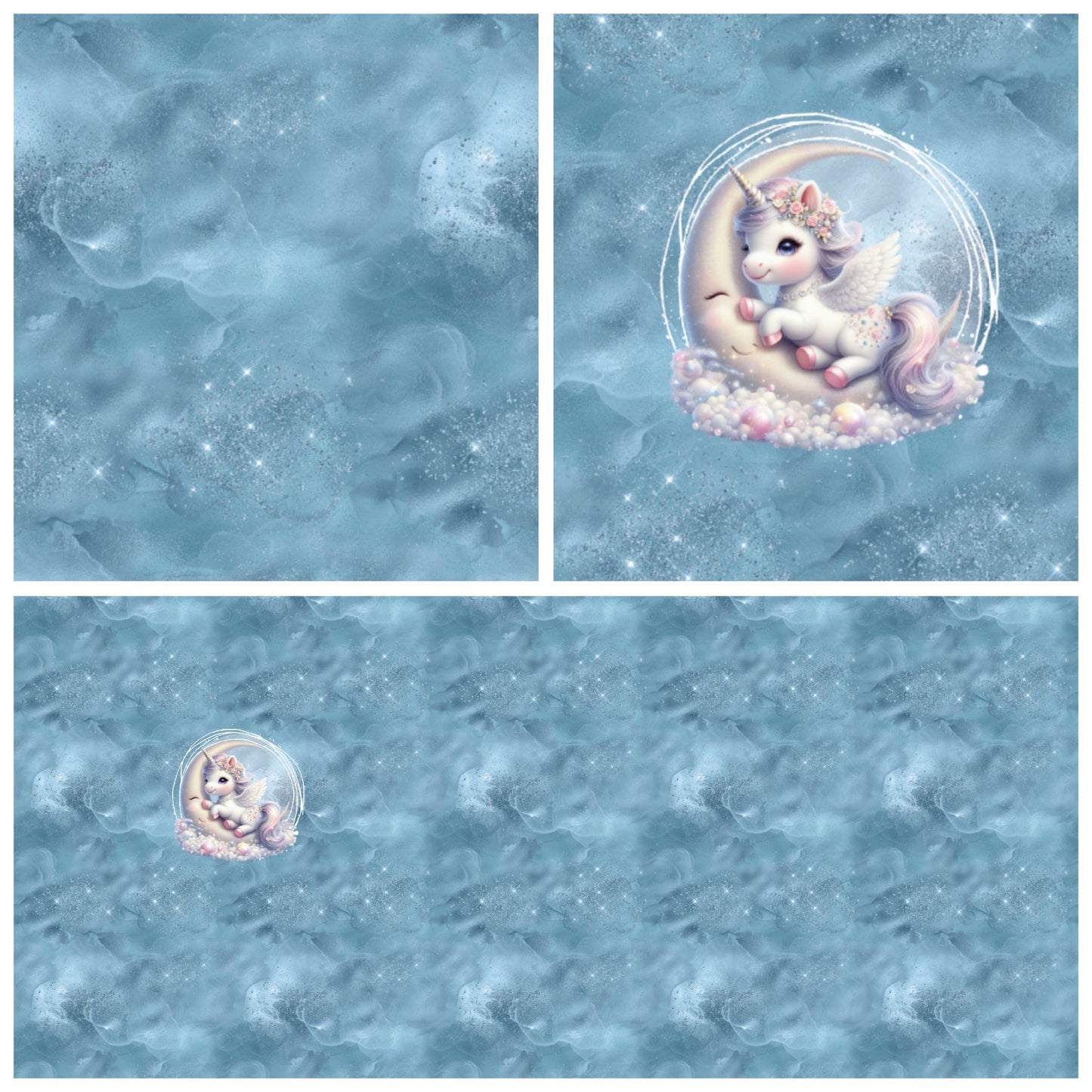 Panel mit Kombi - Bis zum Mond - Einhorn ca. 70cm