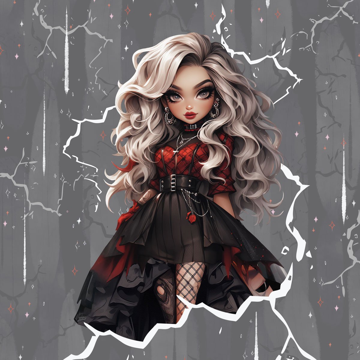 Sommersweat - Panel - Gothic Doll Blond