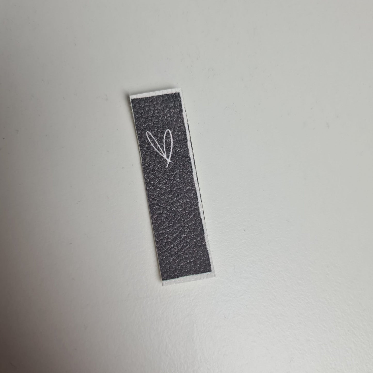 Kunstlederlabel - Klapplabel Herz Dunkelbraun