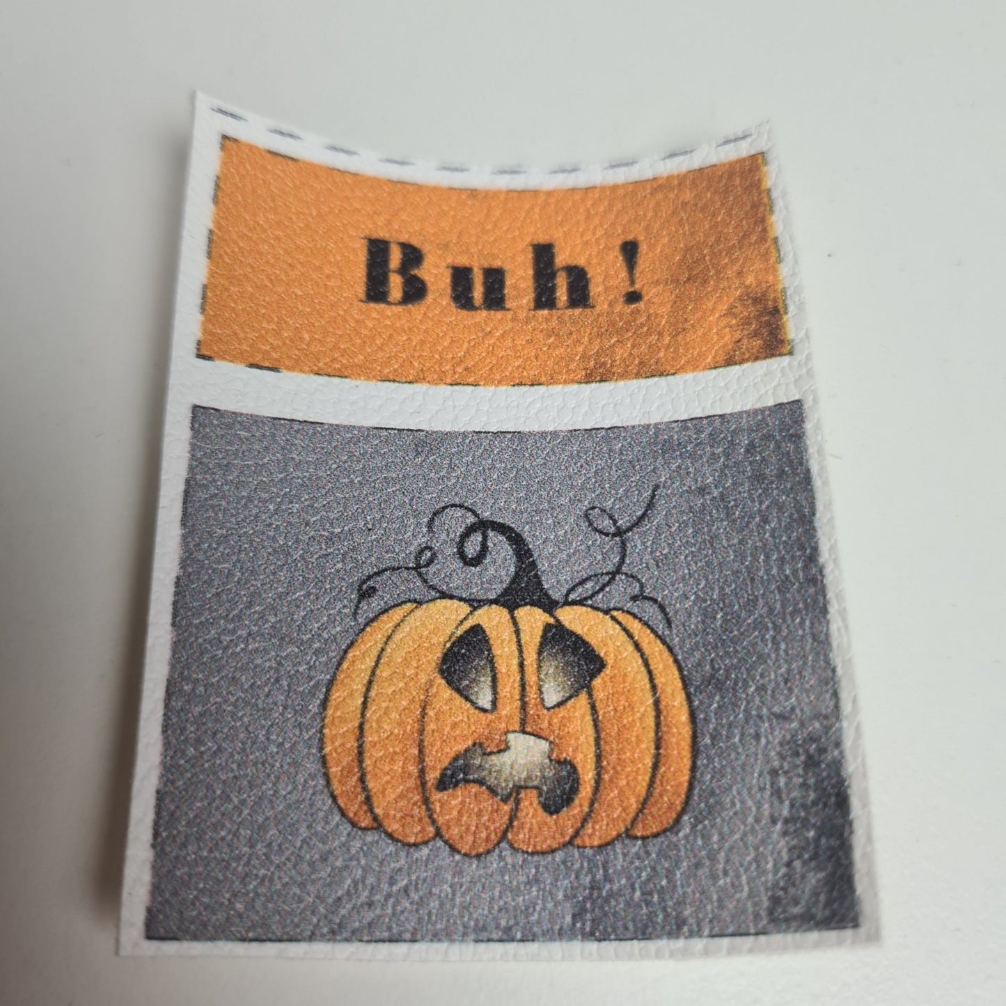 Kunstlederlabel Set - Kürbis