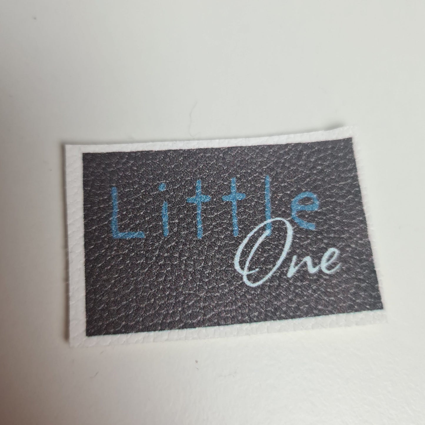 Kunstlederlabel - LittleOne Dunkelbraun/Petrol