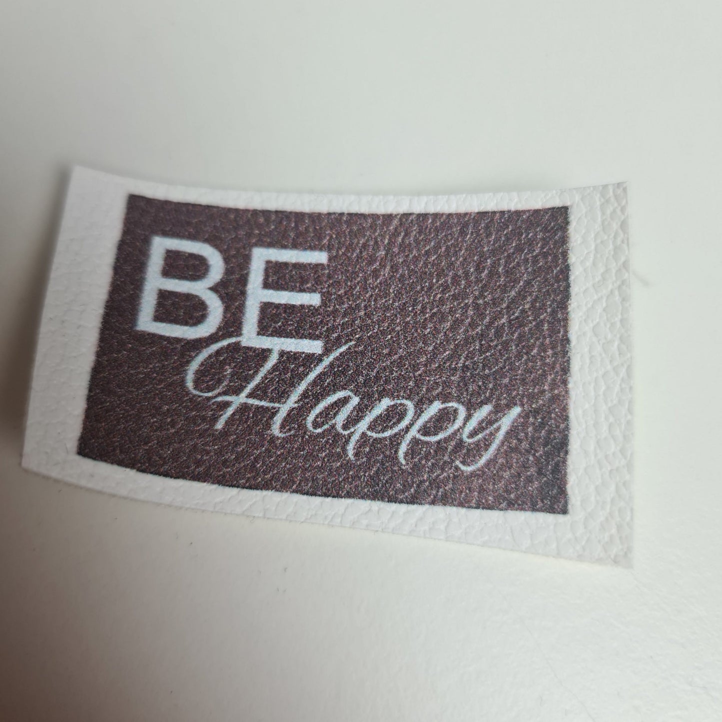 Kunstlederlabel - BeHappy hellbraun/Mint