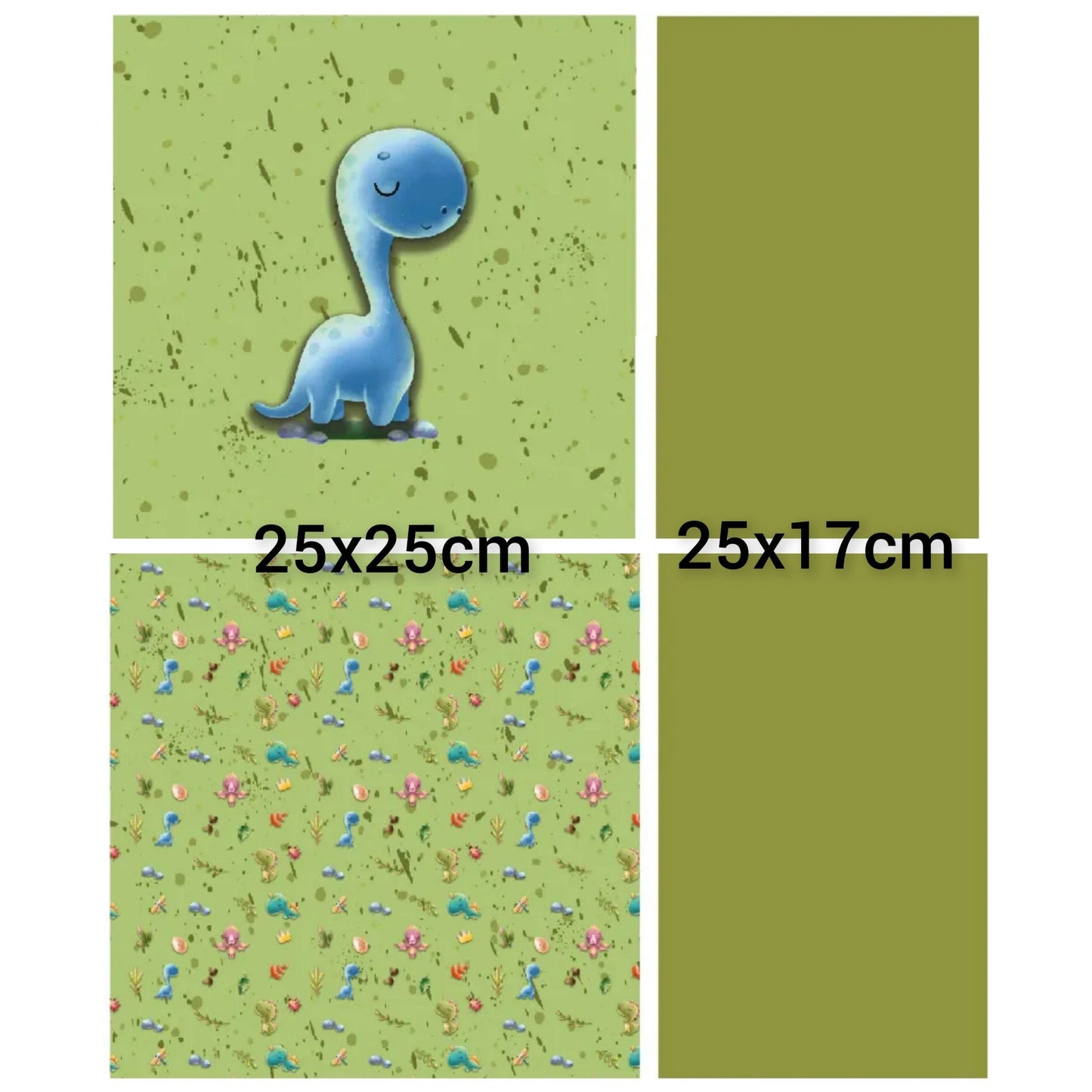 Auktion - Kunstlederpanel - Dino Grün/Blau