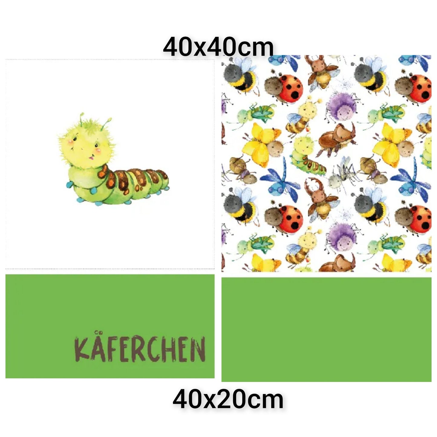 Kunstlederpanel - Raupe 40cm