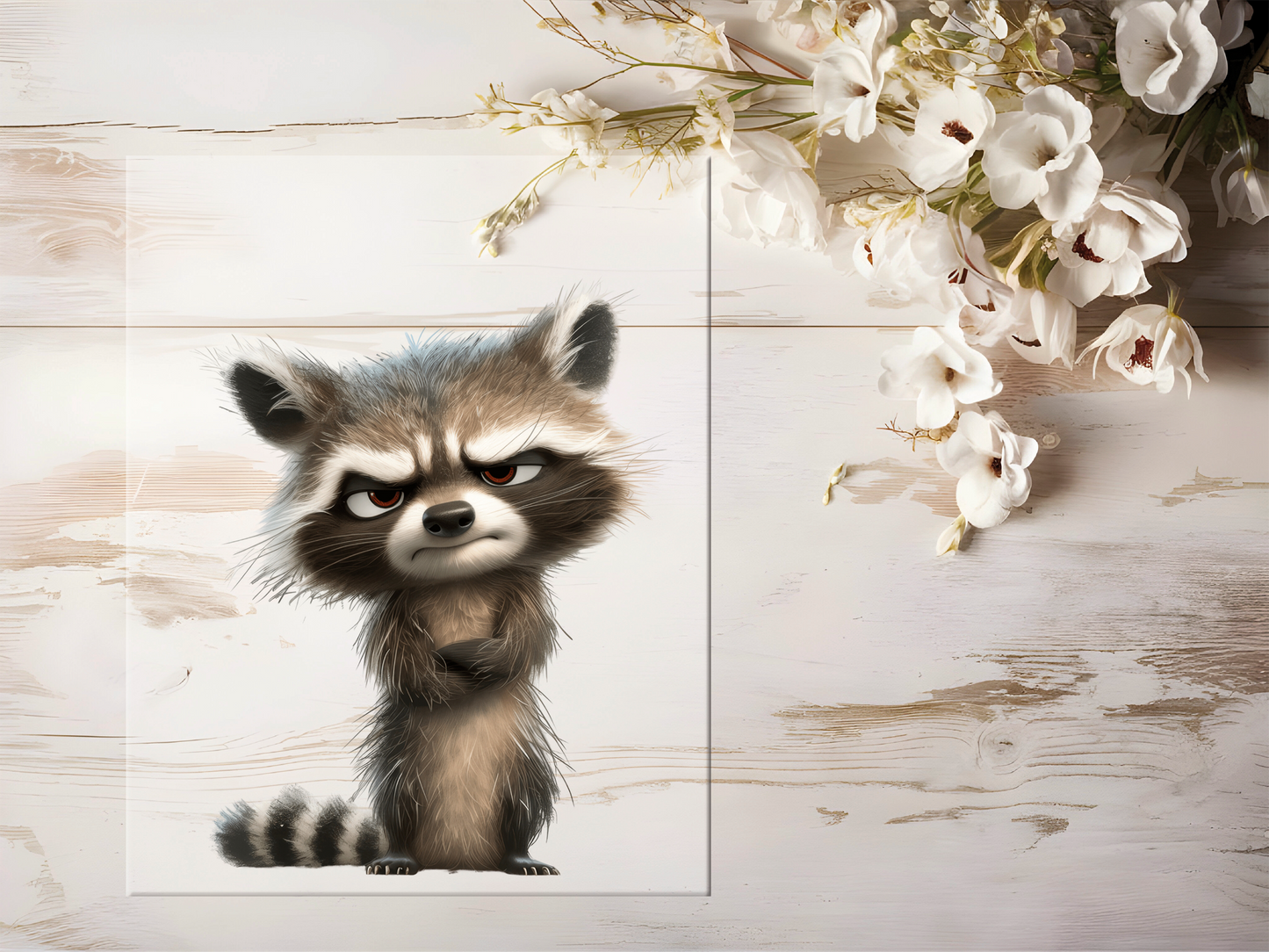 Bügelbild - Lustiger Waschbär #1595