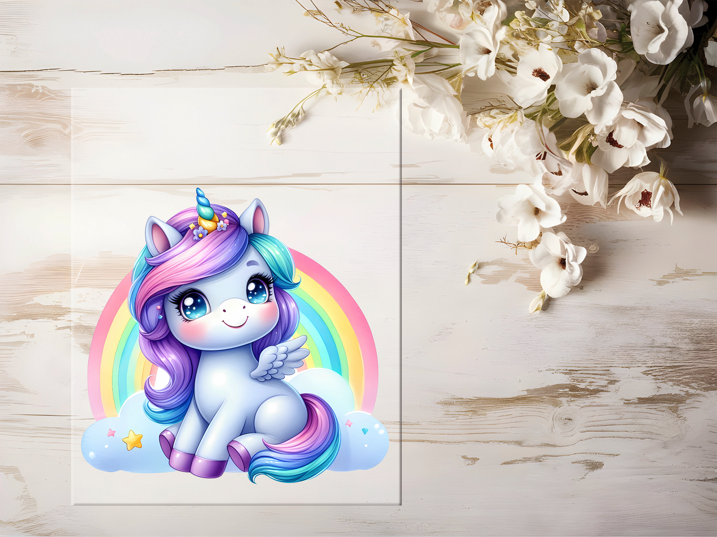 Auktion - Bügelbild - Einhorn #1855 - 15cm
