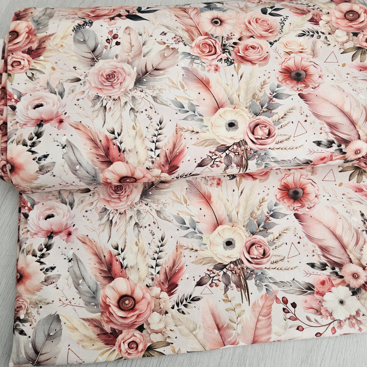 Sommersweat - Vintage Flowers Rosa