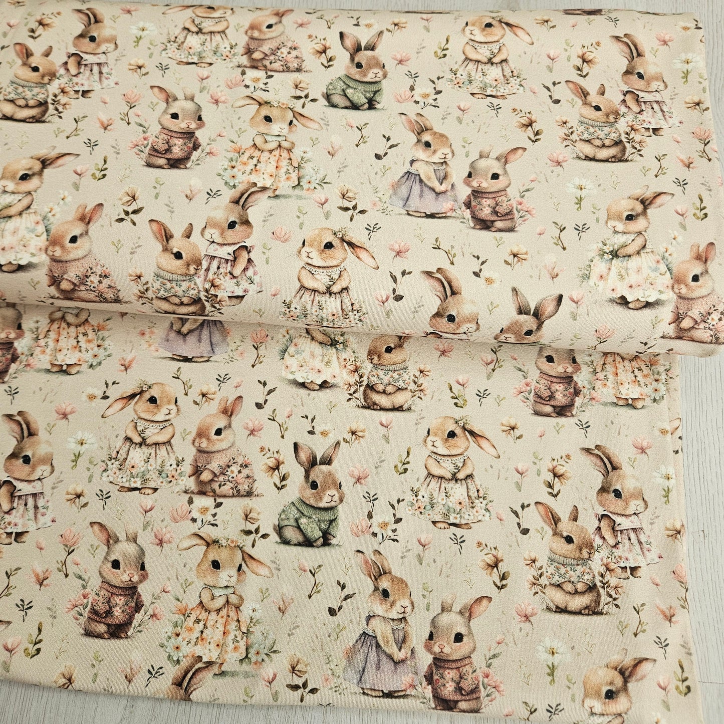 Sommersweat - Hasen Beige