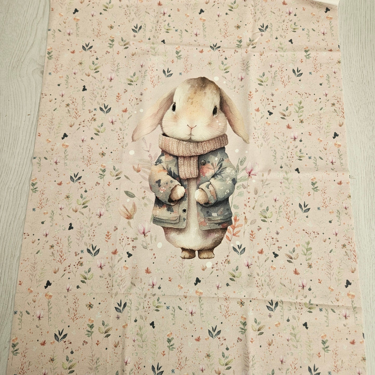 Sommersweat - Panel Hase altrosa