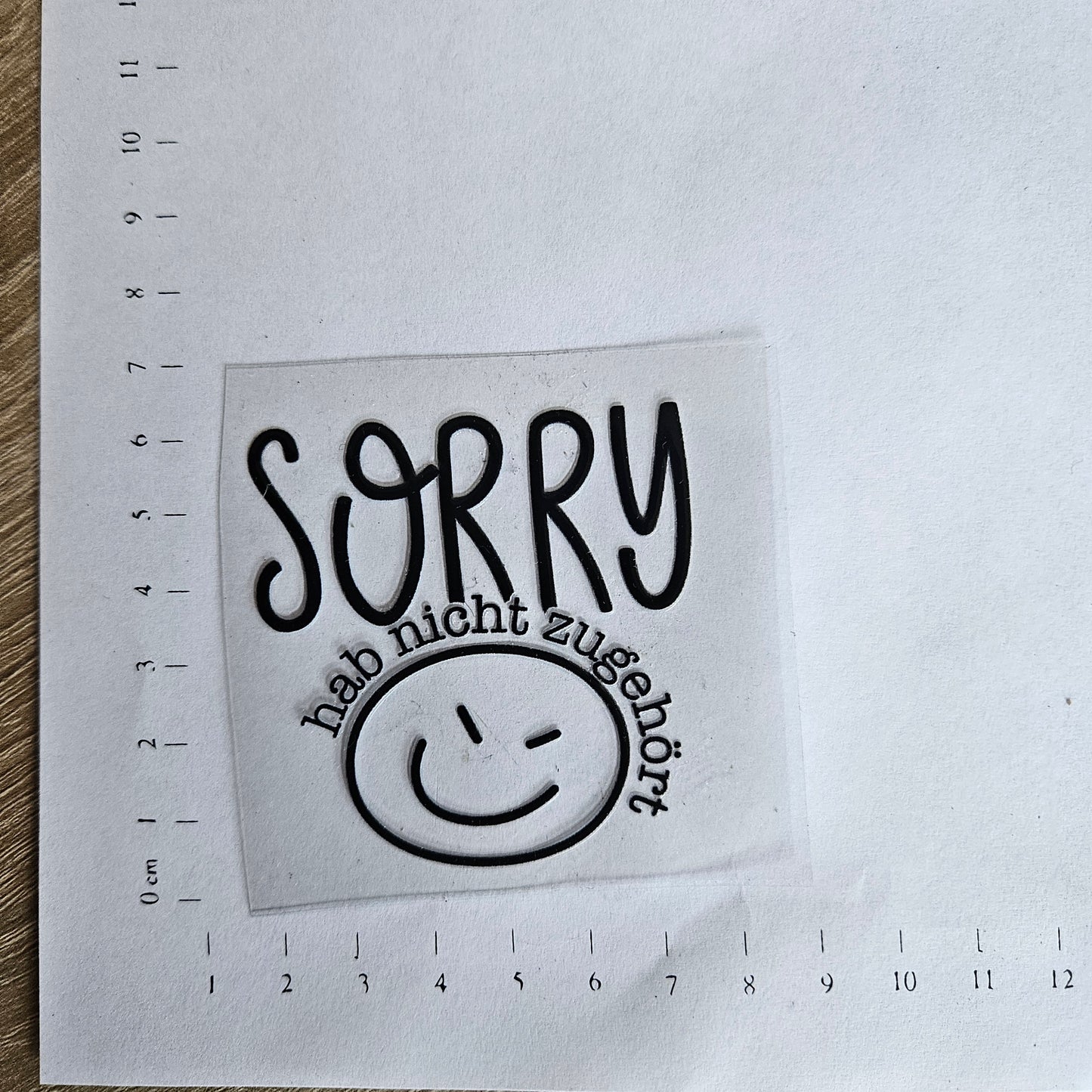 Rub On - 6cm - Sorry