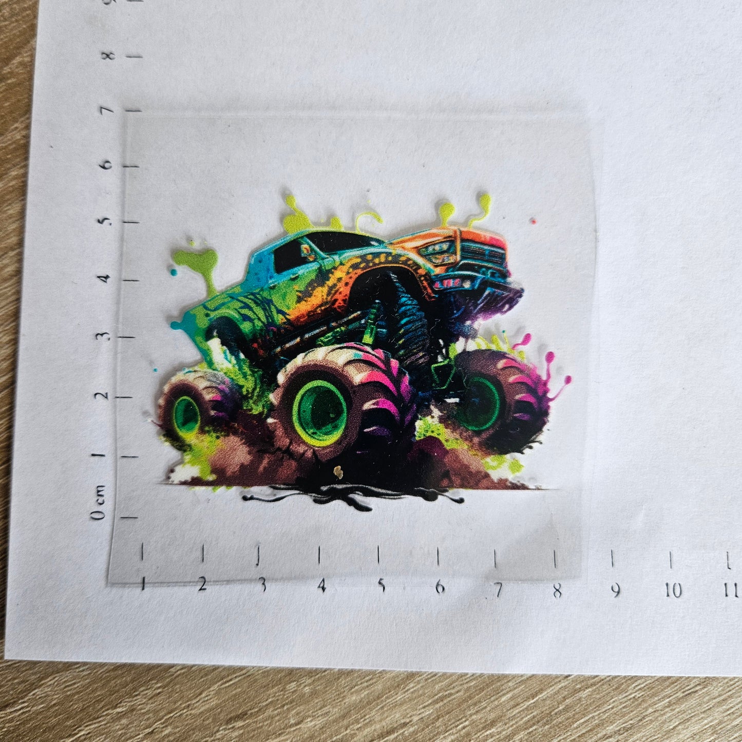 Rub On - 8cm - Monstertruck bunt (1Stk)