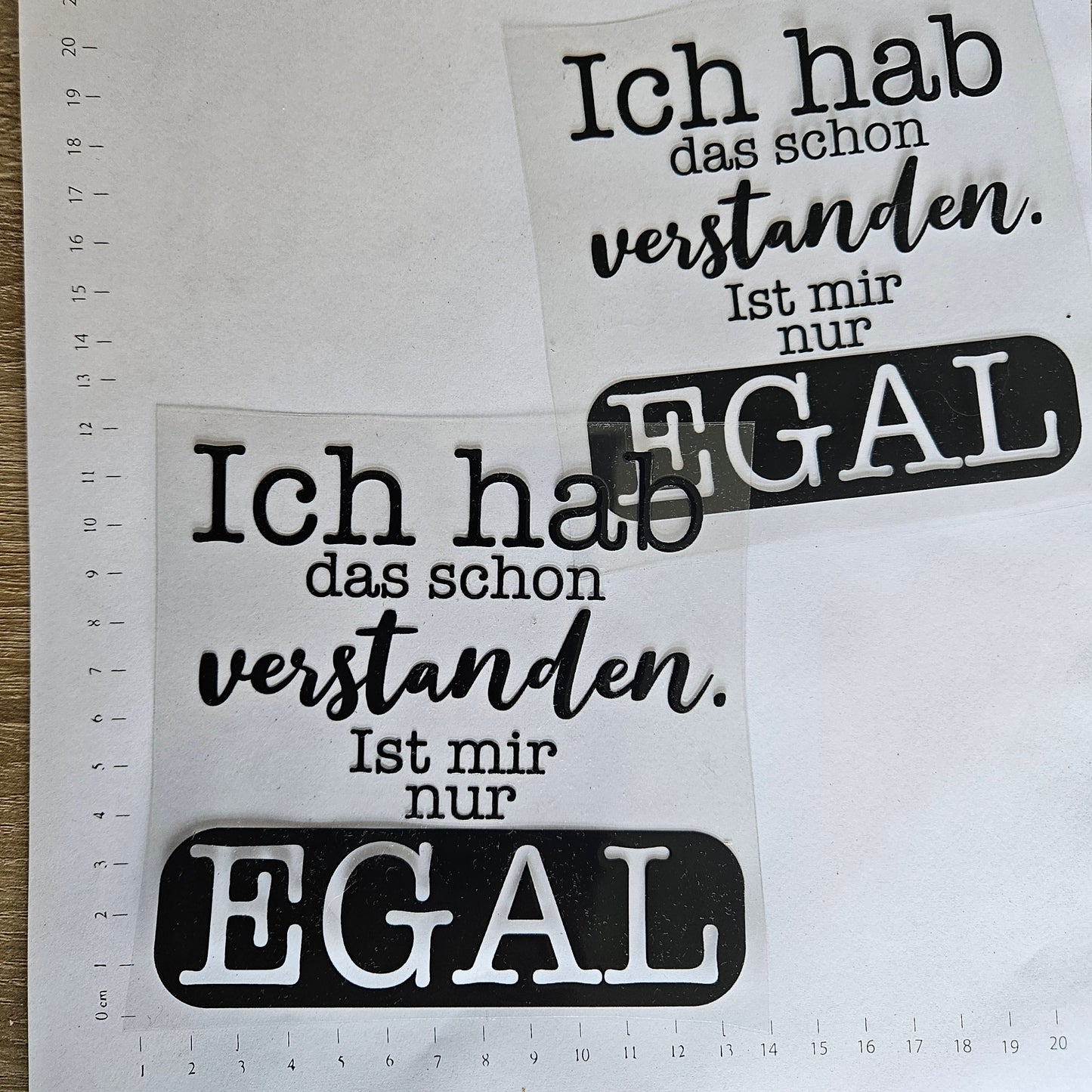 Rub On - 10cm - Egal (1Stk)