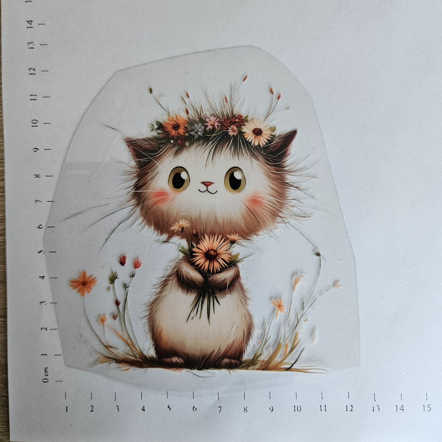Rub On - 10cm - Süße Katze (1Stk)