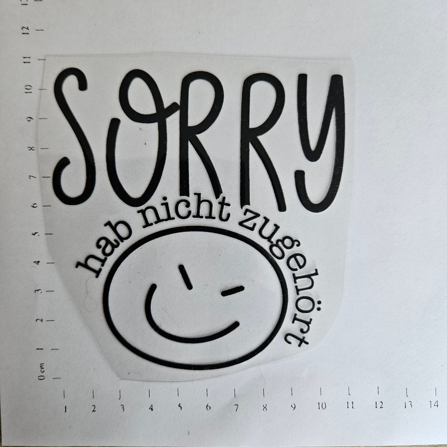 Rub On - 10cm - Sorry (1Stk)
