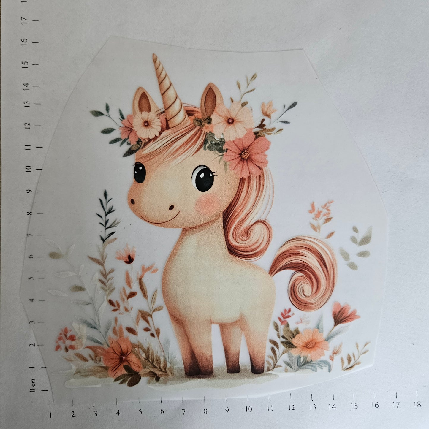 Bügelbild - ca. 15cm - Süßes Einhorn