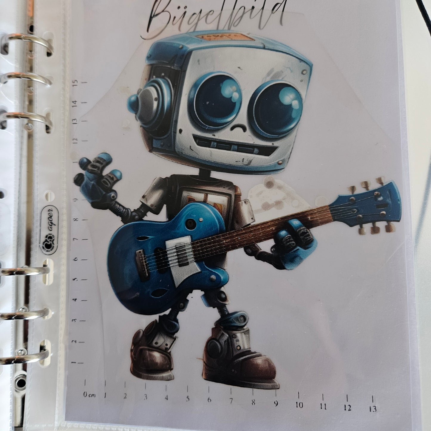 Bügelbild - ca. 15cm - Cooler Roboter