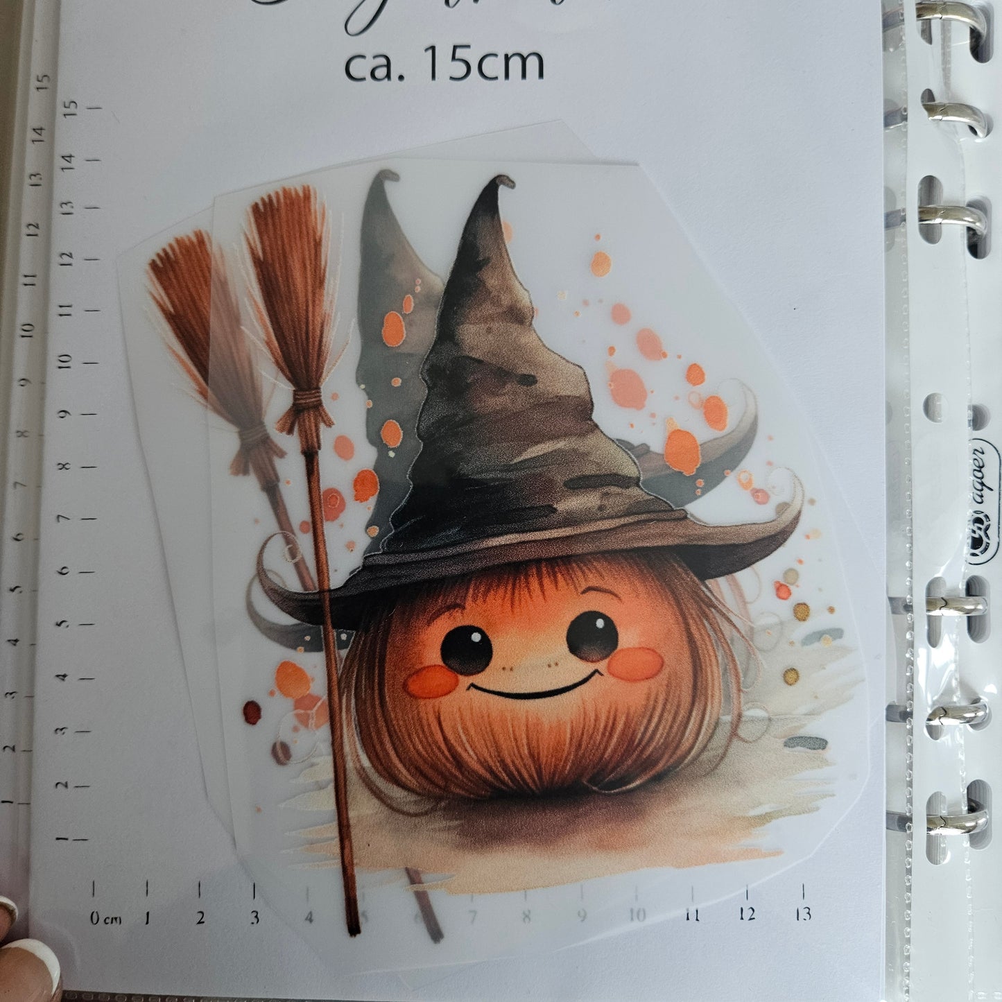 Bügelbild - ca. 15cm - Süßer Kürbis