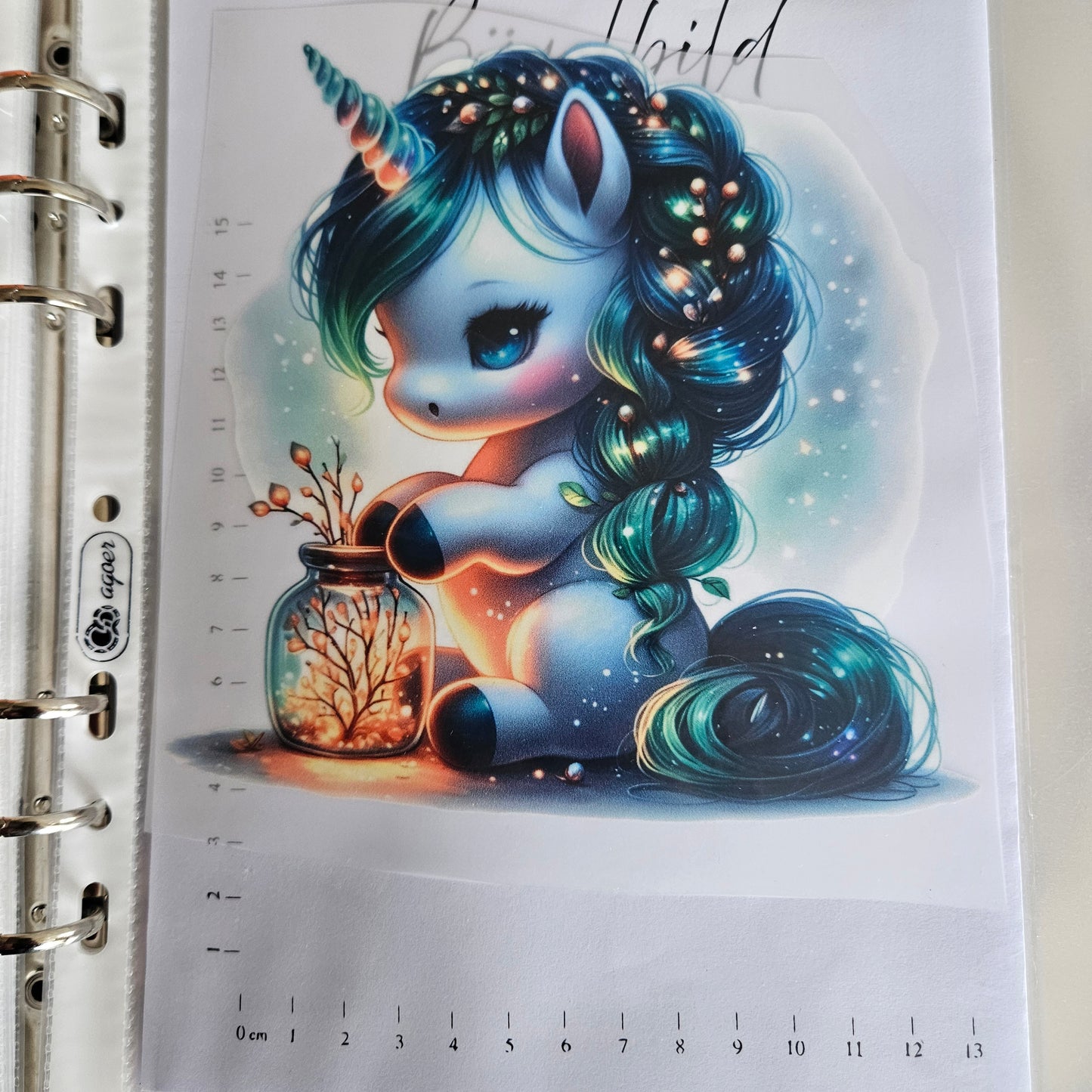 Bügelbild - ca. 15cm - Magic Einhorn 2