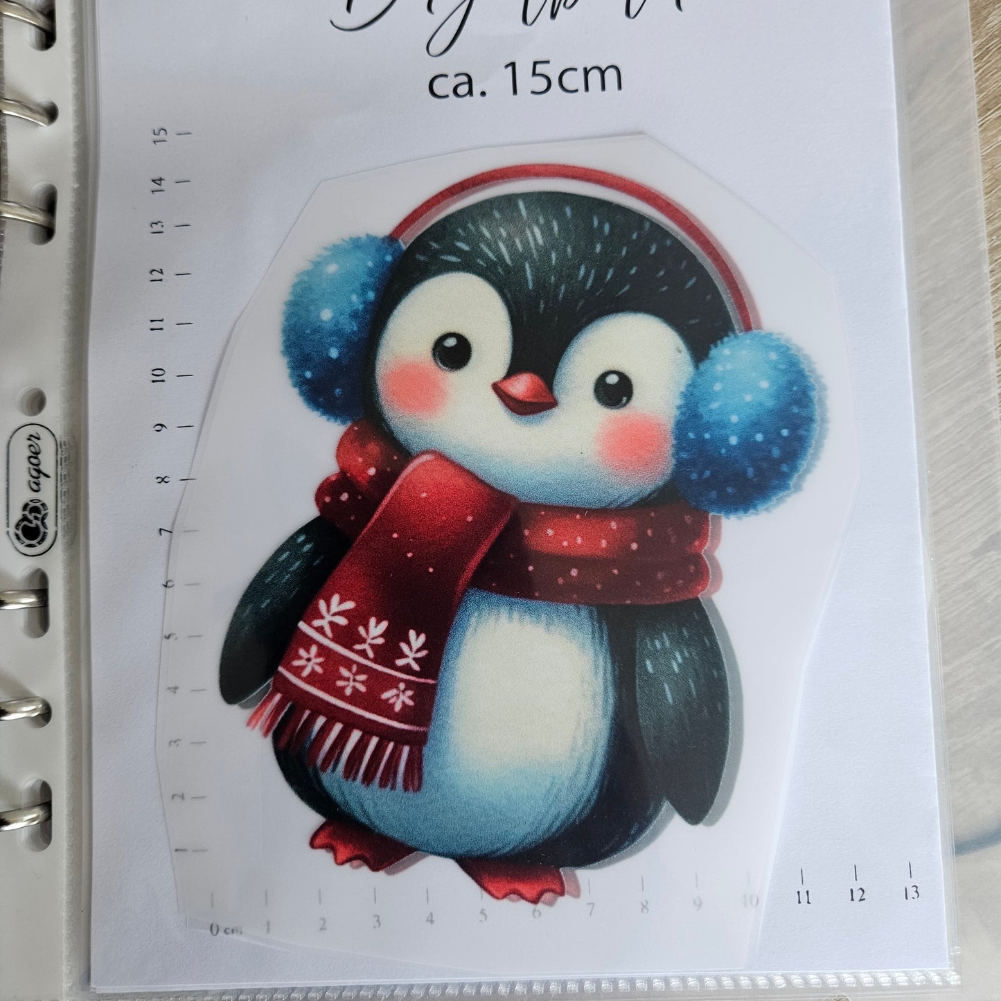 Bügelbild - ca. 14cm - Winterpinguin