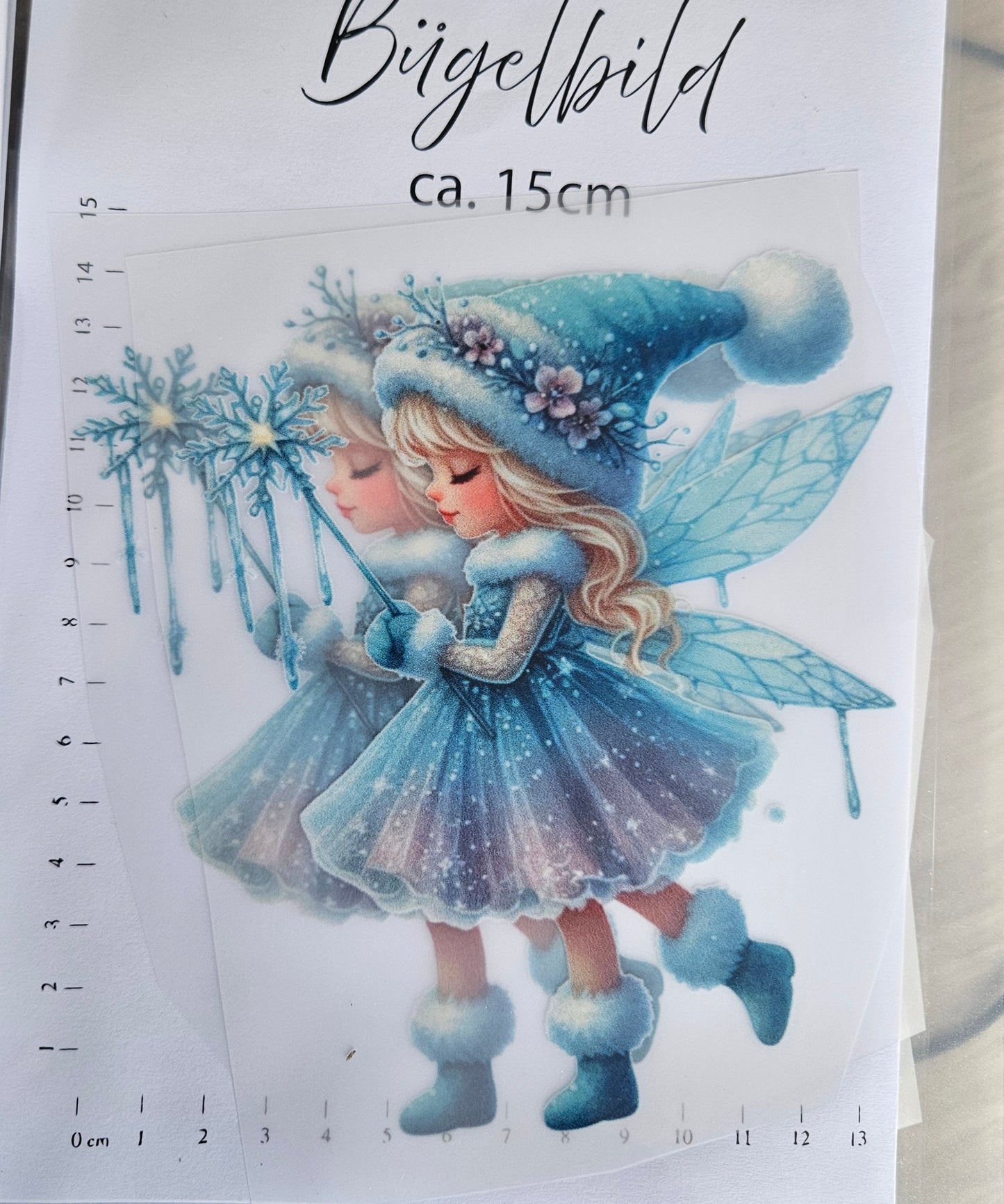 Bügelbild - ca. 15cm - Winterfee
