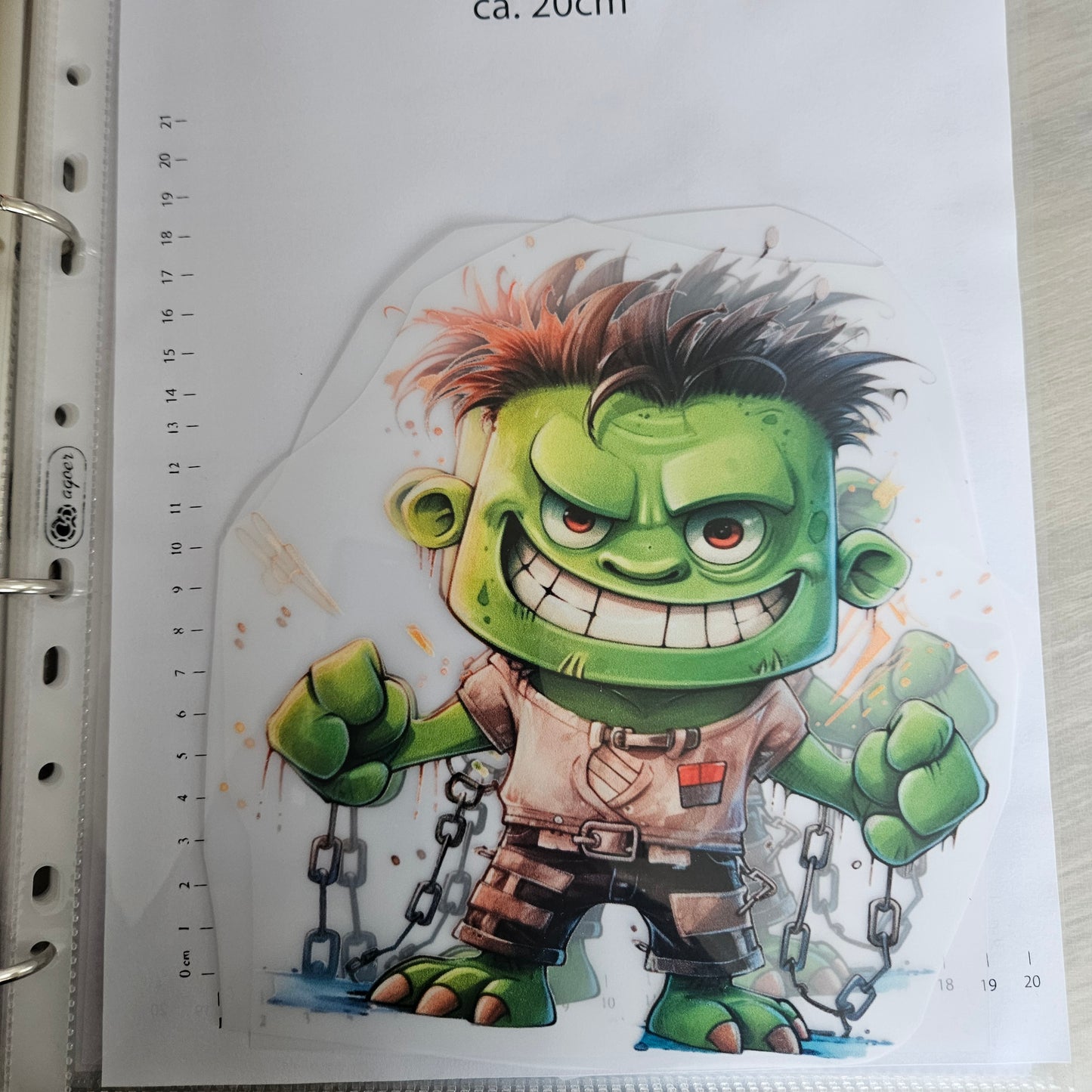 Bügelbild - ca. 20cm - Frankenstein