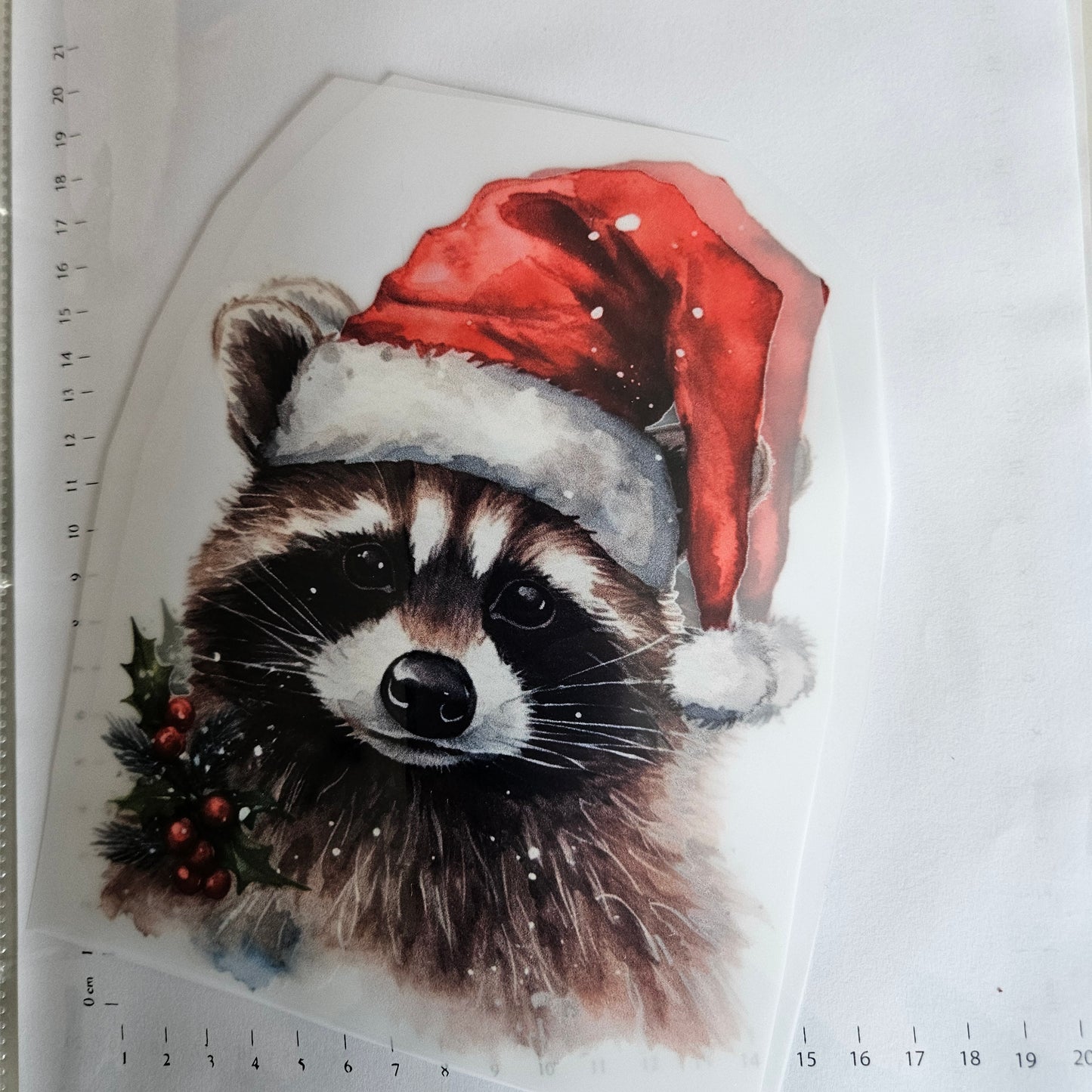 Bügelbild - ca. 20cm - Winterwaschbär