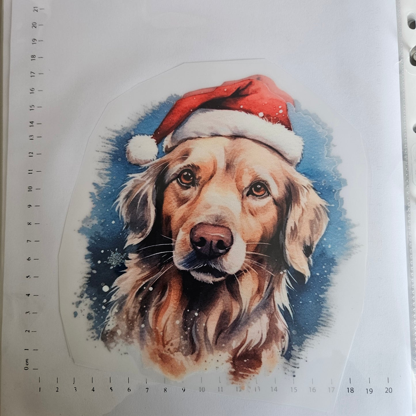 Bügelbild - ca. 20cm - Winterhund