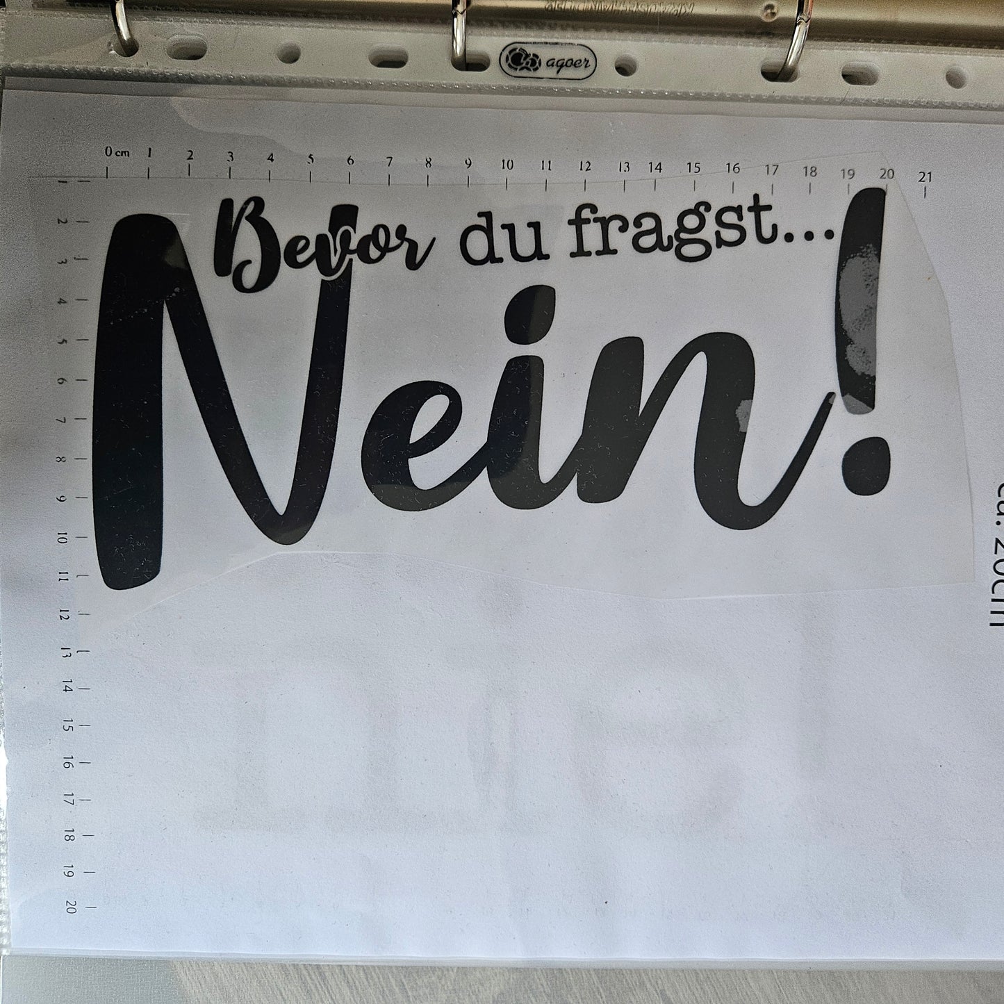 Bügelbild - ca. 20cm - nein!