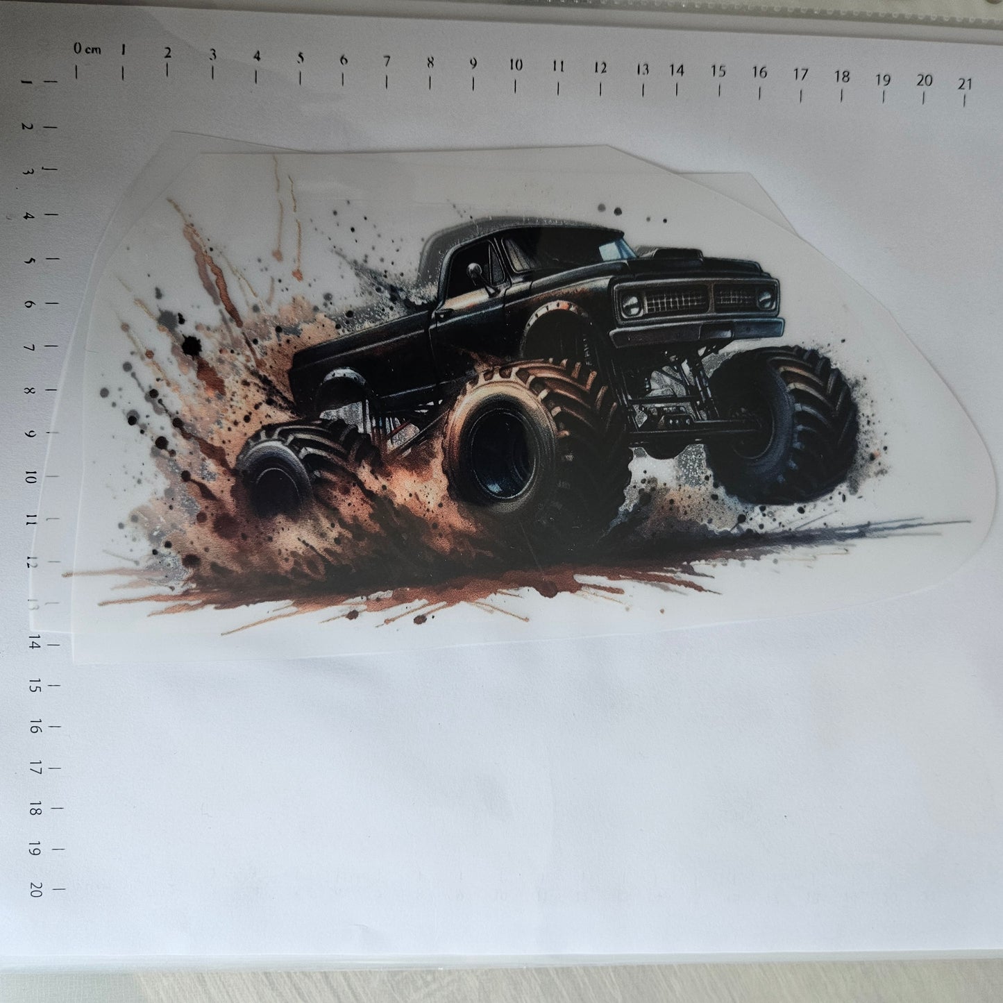 Bügelbild - ca. 20cm - Monstertruck schwarz