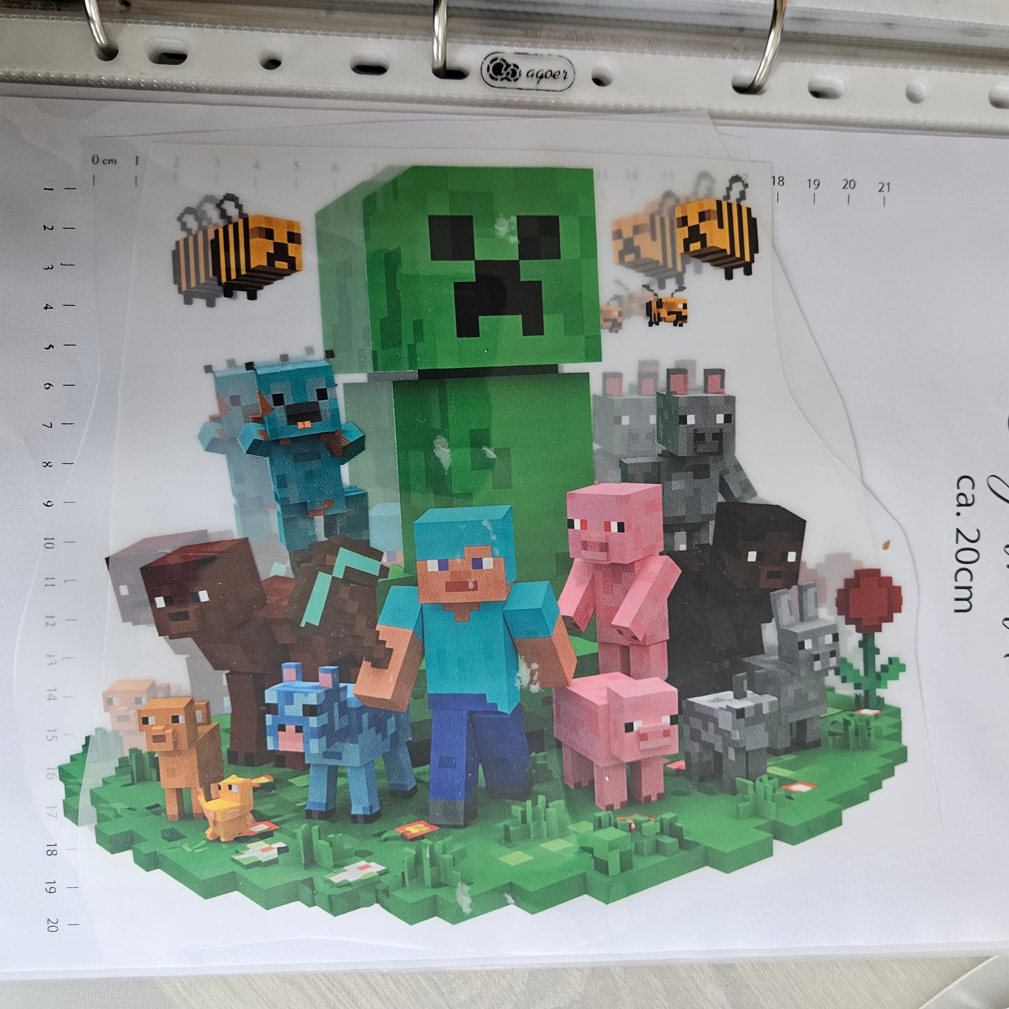 Bügelbild - ca. 20cm - Minecraft Gang