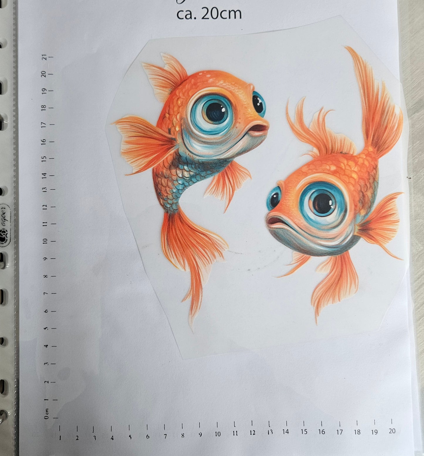 Bügelbild - ca. 20cm - Goldfische