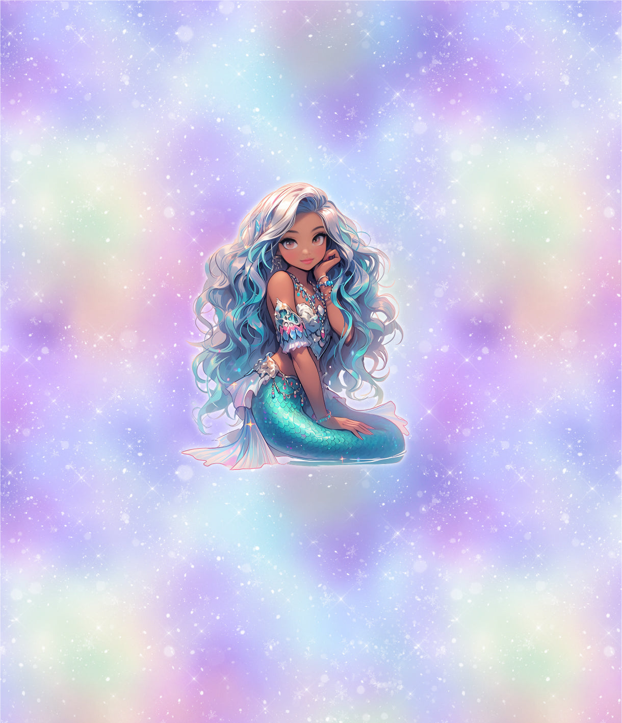 Panel Meerjungfrau Silver/Türkis