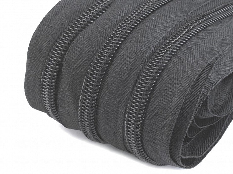 Endlos Reißverschluss - Grau 7mm