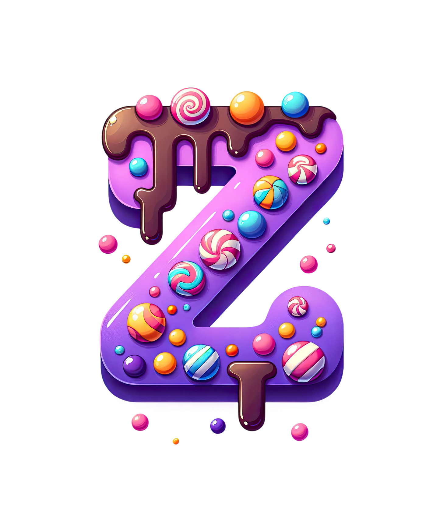 Bügelbild - Buchstaben - Candy